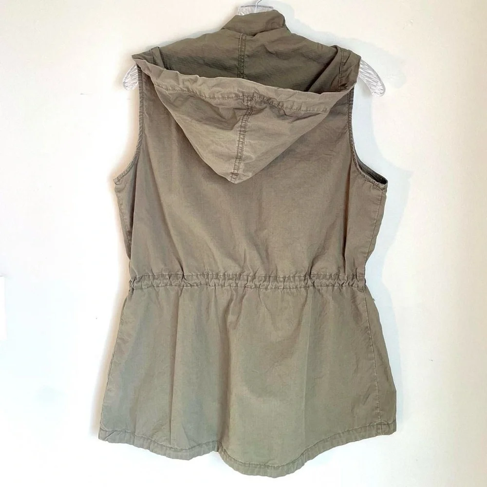 Juniors L Mudd Olive Green sleeveless Utility Vest